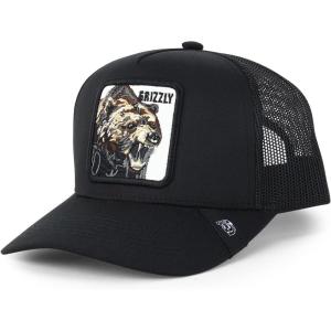 imageTrendy Apparel Shop 5 Panel Animal Design Square Embroidered Trucker CapBlack Black 8