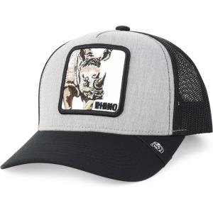imageTrendy Apparel Shop 5 Panel Animal Design Square Embroidered Trucker CapHgrey Black 7