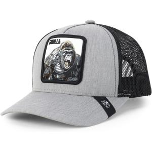imageTrendy Apparel Shop 5 Panel Animal Design Square Embroidered Trucker CapHgrey Black 9