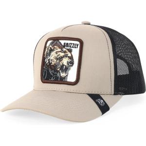imageTrendy Apparel Shop 5 Panel Animal Design Square Embroidered Trucker CapKhaki Black 8