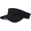 imageTrendy Apparel Shop XXL Oversize Solid Cotton Adjustable Sun VisorBlack