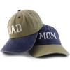 imageTrendy Apparel Shop Capital Mom and Dad Pigment Dyed Couple 2 Pc Cap SetSpruce Blue Khaki Khaki Dark Green