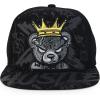 imageTrendy Apparel Shop Bear Embroidered Flat Bill Snapback CapBlack Black 10
