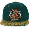 imageTrendy Apparel Shop Bear Embroidered Flat Bill Snapback CapDark Green Timber 8