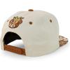 imageTrendy Apparel Shop Bear Embroidered Flat Bill Snapback CapStone Light Brown 10