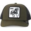 imageTrendy Apparel Shop 5 Panel Animal Design Embroidered Mesh Back Snapback CapOlive Black 6