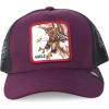 imageTrendy Apparel Shop 5 Panel Animal Design Embroidered Mesh Back Snapback CapPurple Black 9