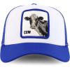 imageTrendy Apparel Shop 5 Panel Animal Design Embroidered Mesh Back Snapback CapWhite Royal 3