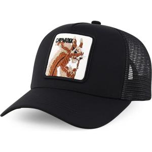 imageTrendy Apparel Shop 5 Panel Animal Design Embroidered Mesh Back Snapback CapBlack Black 2