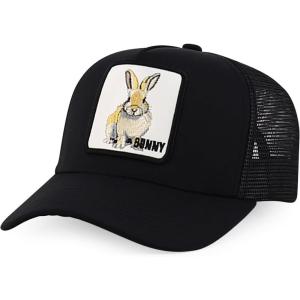 imageTrendy Apparel Shop 5 Panel Animal Design Embroidered Mesh Back Snapback CapBlack Black