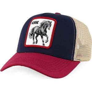 imageTrendy Apparel Shop 5 Panel Animal Design Embroidered Mesh Back Snapback CapNavy Khaki 6