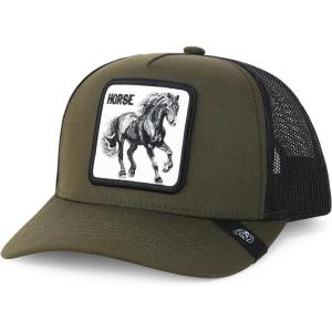 imageTrendy Apparel Shop 5 Panel Animal Design Embroidered Mesh Back Snapback CapOlive Black 6