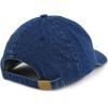 imageTrendy Apparel Shop Tahiti with Palm Tree Embroidered Cotton Denim Baseball CapDark Blue