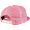 imageTrendy Apparel Shop Number 67 Gold Thread Embroidered Flat Bill 5 Panel Trucker CapPink