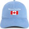 imageTrendy Apparel Shop Nova Scotia with Canadian Flag Embroidered Cotton Low Profile Dad HatCarolina Blue