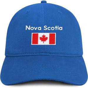 imageTrendy Apparel Shop Nova Scotia with Canadian Flag Embroidered Cotton Low Profile Dad HatRoyal