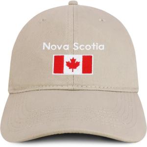 imageTrendy Apparel Shop Nova Scotia with Canadian Flag Embroidered Cotton Low Profile Dad HatStone