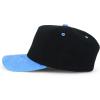 imageTrendy Apparel Shop 5 Panel Cotton and Suede Combo Snapback Baseball CapBlack Blue