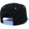 imageTrendy Apparel Shop 5 Panel Cotton and Suede Combo Snapback Baseball CapBlack Blue