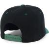 imageTrendy Apparel Shop 5 Panel Cotton and Suede Combo Snapback Baseball CapBlack Dark Green