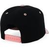 imageTrendy Apparel Shop 5 Panel Cotton and Suede Combo Snapback Baseball CapBlack Dark Pink