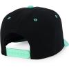 imageTrendy Apparel Shop 5 Panel Cotton and Suede Combo Snapback Baseball CapBlack Green