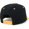 imageTrendy Apparel Shop 5 Panel Cotton and Suede Combo Snapback Baseball CapBlack Mustard