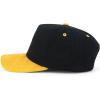 imageTrendy Apparel Shop 5 Panel Cotton and Suede Combo Snapback Baseball CapBlack Mustard