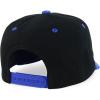 imageTrendy Apparel Shop 5 Panel Cotton and Suede Combo Snapback Baseball CapBlack Royal