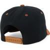 imageTrendy Apparel Shop 5 Panel Cotton and Suede Combo Snapback Baseball CapBlack Rust