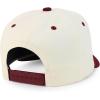 imageTrendy Apparel Shop 5 Panel Cotton and Suede Combo Snapback Baseball CapStone Burgundy