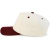 imageTrendy Apparel Shop 5 Panel Cotton and Suede Combo Snapback Baseball CapStone Burgundy