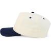 imageTrendy Apparel Shop 5 Panel Cotton and Suede Combo Snapback Baseball CapStone Navy