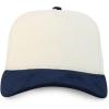 imageTrendy Apparel Shop 5 Panel Cotton and Suede Combo Snapback Baseball CapStone Navy