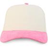 imageTrendy Apparel Shop 5 Panel Cotton and Suede Combo Snapback Baseball CapStone Pink