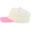 imageTrendy Apparel Shop 5 Panel Cotton and Suede Combo Snapback Baseball CapStone Pink