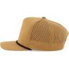 imageTrendy Apparel Shop 5 Panel High Profile Rope Hybrid Perforated Mesh Back CapBeige Black