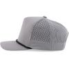 imageTrendy Apparel Shop 5 Panel High Profile Rope Hybrid Perforated Mesh Back CapGrey Black