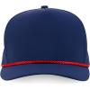 imageTrendy Apparel Shop 5 Panel High Profile Rope Hybrid Perforated Mesh Back CapNavy Red