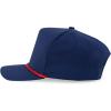 imageTrendy Apparel Shop 5 Panel High Profile Rope Hybrid Perforated Mesh Back CapNavy Red
