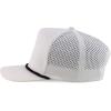 imageTrendy Apparel Shop 5 Panel High Profile Rope Hybrid Perforated Mesh Back CapWhite Black