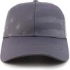imageTrendy Apparel Shop Debossed Stars and Striped Trucker Mesh Back Baseball CapGrey