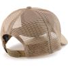 imageTrendy Apparel Shop Debossed Stars and Striped Trucker Mesh Back Baseball CapKhaki