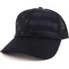imageTrendy Apparel Shop Debossed Stars and Striped Trucker Mesh Back Baseball CapBlack