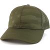imageTrendy Apparel Shop Debossed Stars and Striped Trucker Mesh Back Baseball CapOlive