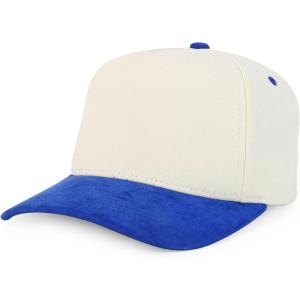 imageTrendy Apparel Shop 5 Panel Cotton and Suede Combo Snapback Baseball CapStone Royal