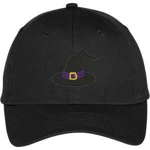 imageTrendy Apparel Shop Witches Hat Embroidered Halloween Theme Adjustable Baseball CapBlack