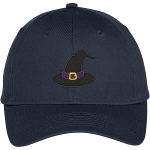 imageTrendy Apparel Shop Witches Hat Embroidered Halloween Theme Adjustable Baseball CapNavy