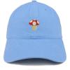 imageTrendy Apparel Shop Mushroom Emoticon Embroidered 100 Soft Brushed Cotton Low Profile CapCarolina Blue