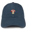 imageTrendy Apparel Shop Mushroom Emoticon Embroidered 100 Soft Brushed Cotton Low Profile CapNavy